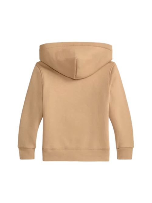 Felpa da bambino in misto cotone con cappuccio, colore vintage khaki. POLO RALPH LAUREN | 322749954061